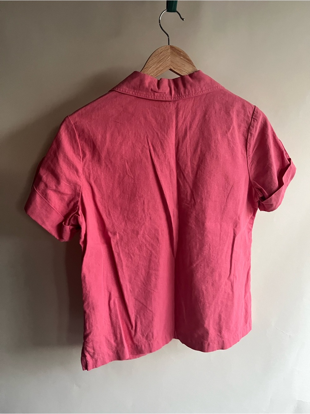 Hot Cotton Blouse Pants Set Pink Sz Sm Petite Linen Cotton EUC - Picture 4 of 7